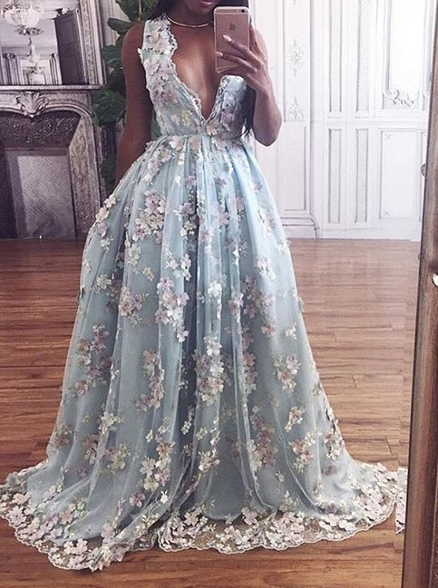 selling v neck light sky blue prom dress with flowers on storenvy selling v neck light sky blue prom dress with flowers on storenvy