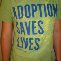 "Adoption Saves Lives" shirt - Kiwi