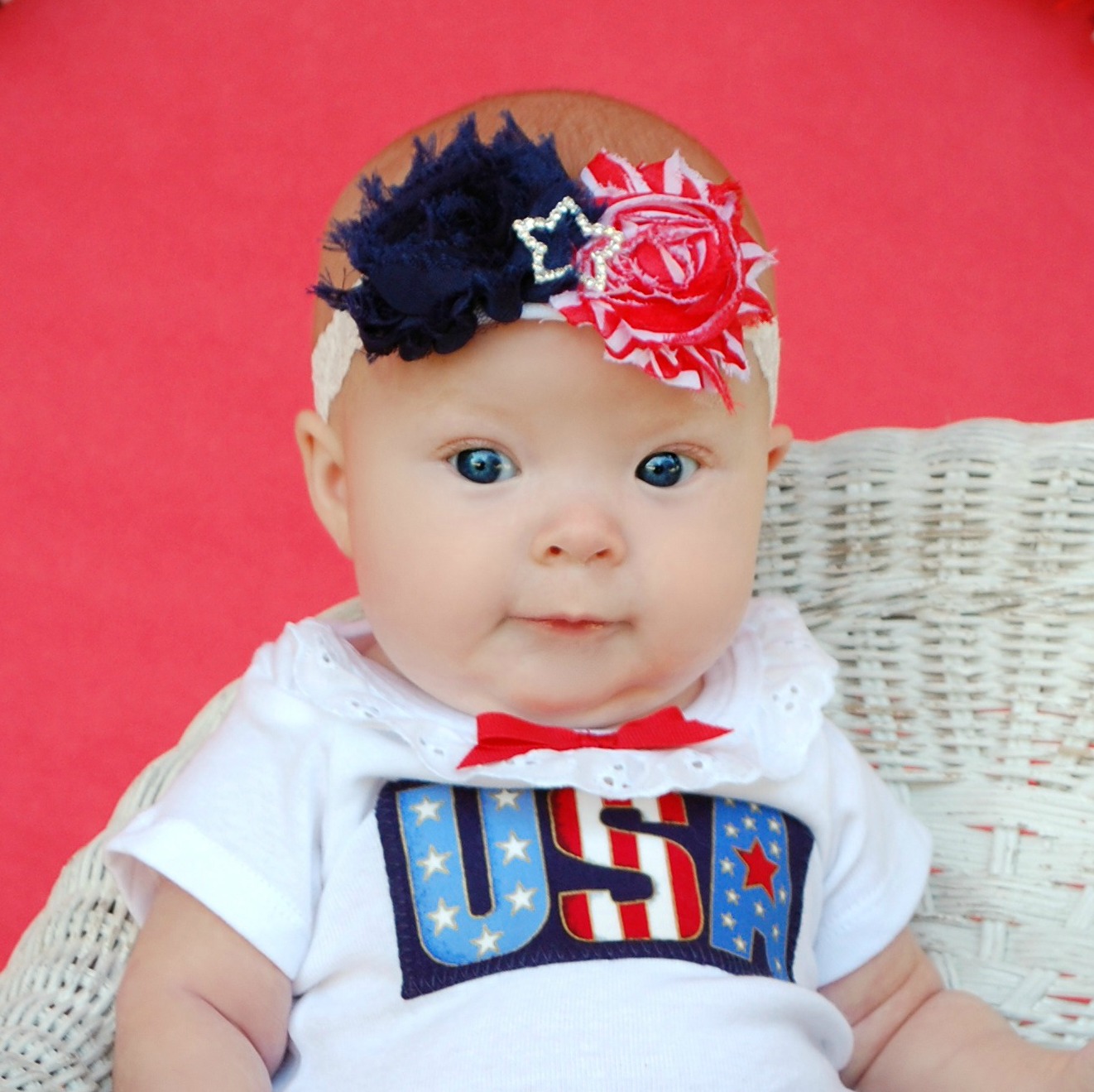 Girls 4th of July Ruffled Bloomers, Baby Girls July 4th Patriotic