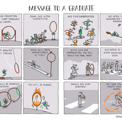 "message to a graduate" poster