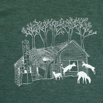 Oh Deer Tshirt Unisex Heather Green