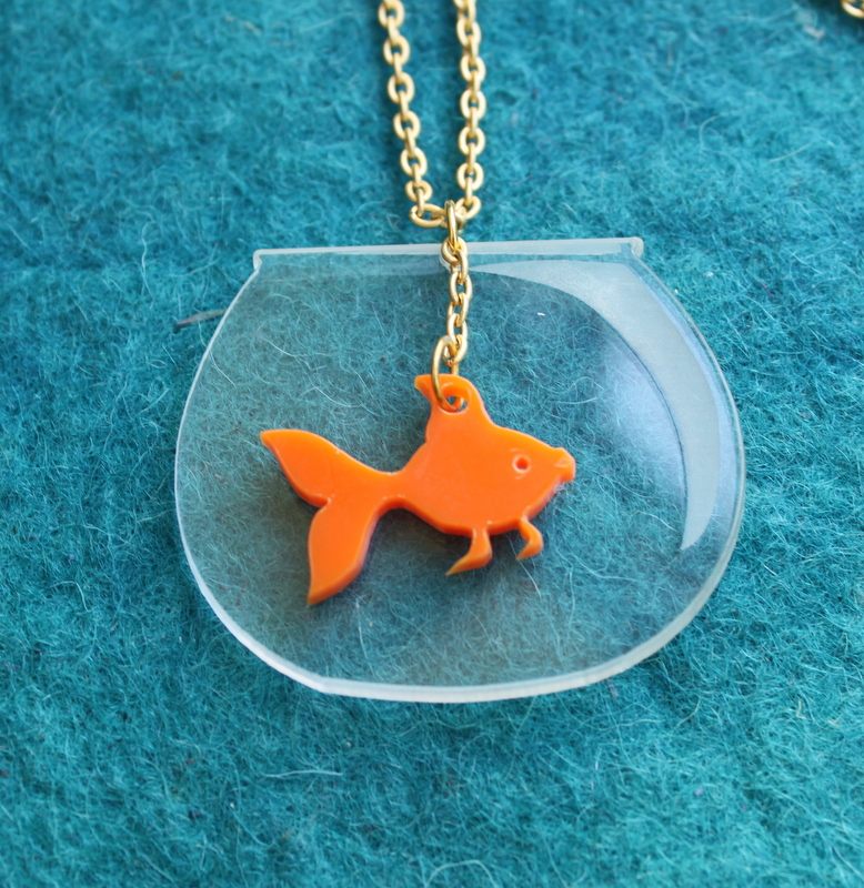 Goldfish Bowl Kawaii Necklace on Storenvy