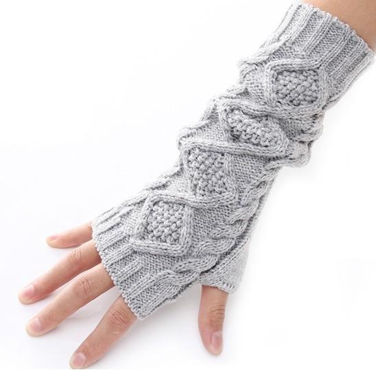 Gray Winter Knit Gloves on Storenvy
