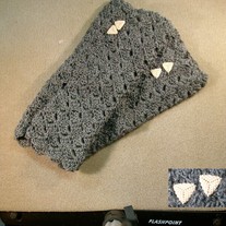 Ladies Grey Lace Gloves