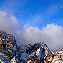 Snow and Moon, Red Rock Canyon