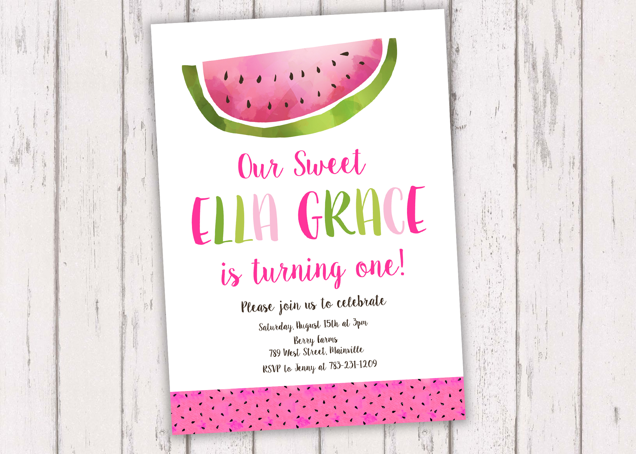 watermelon birthday party invitation watermelon melon fruit