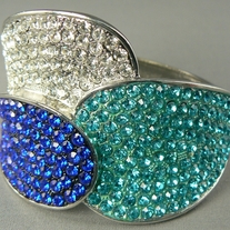 Crystal Teal/Blue Ring
