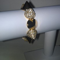 Gold & Spike Rhinestone Bracelet