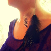 Urban Lovers Black Feather Earring