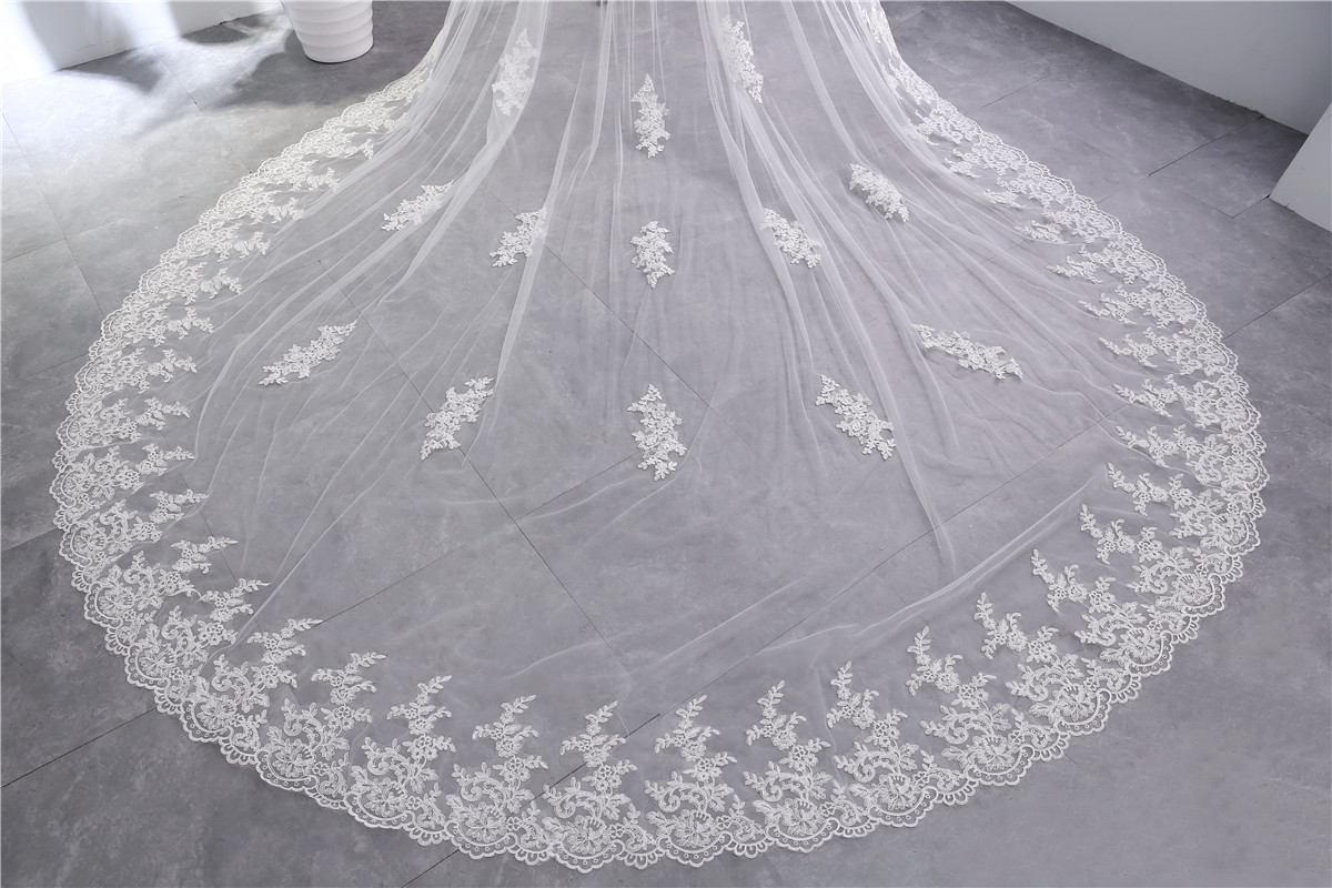 Cathedral Tulle Lace Wedding Veil Bridal Veil · Onlyforbrides · Online