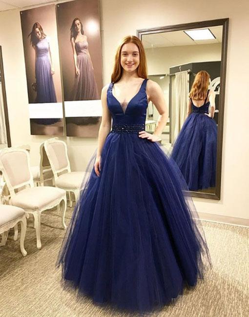 Navy Blue Evening Gowns