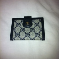 GUCCI GUCCISSIMA MONOGRAM LOGO LEATHER AND CANVAS Credit card holder PERFECT GIFT  