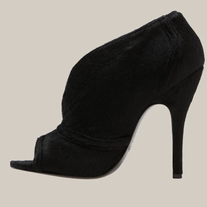 Elizabeth and James 'E-Shine' Calf Hair Black Bootie SZ 6