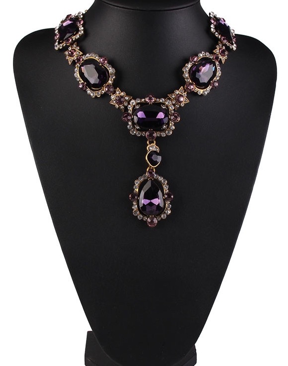 purple gem necklace