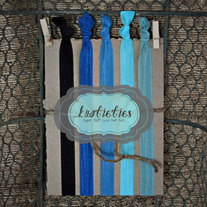 the blues : headband {knotieties} 5 pack