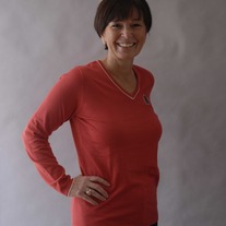 Cascade, Honeysuckle Sweater, LS V-Neck