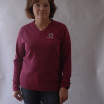 Brisk, Sangria Sweater LS V-neck