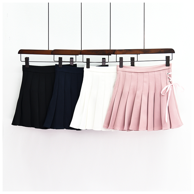 [With Safety Pants] Ribbon Sweet Pleated Skirt C00980 · CutieKill