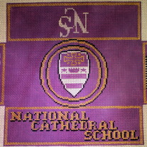 NCS, National Cathedral School Brick Cover Canvas on 13 Mesh