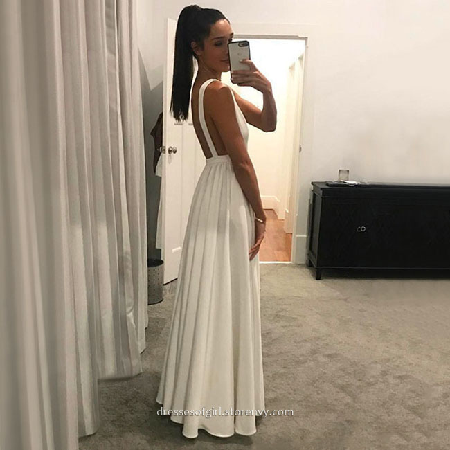 long white silk dress