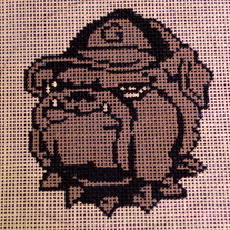 Georgetown University Hoya Ornament Canvas on 18 Mesh