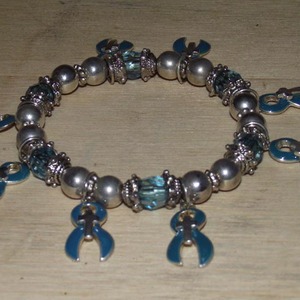 Teal Ovarian Cancer Awareness Bracelet