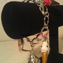 Silver Ice Cream Charm Bracelet