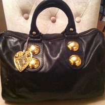 Gucci Speedy Babouska Black w/ Gold Studs