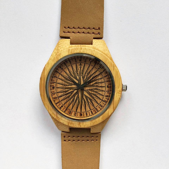 men's watch with compass