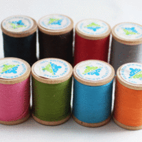 Wooden Thread Spools - Groovy Colors