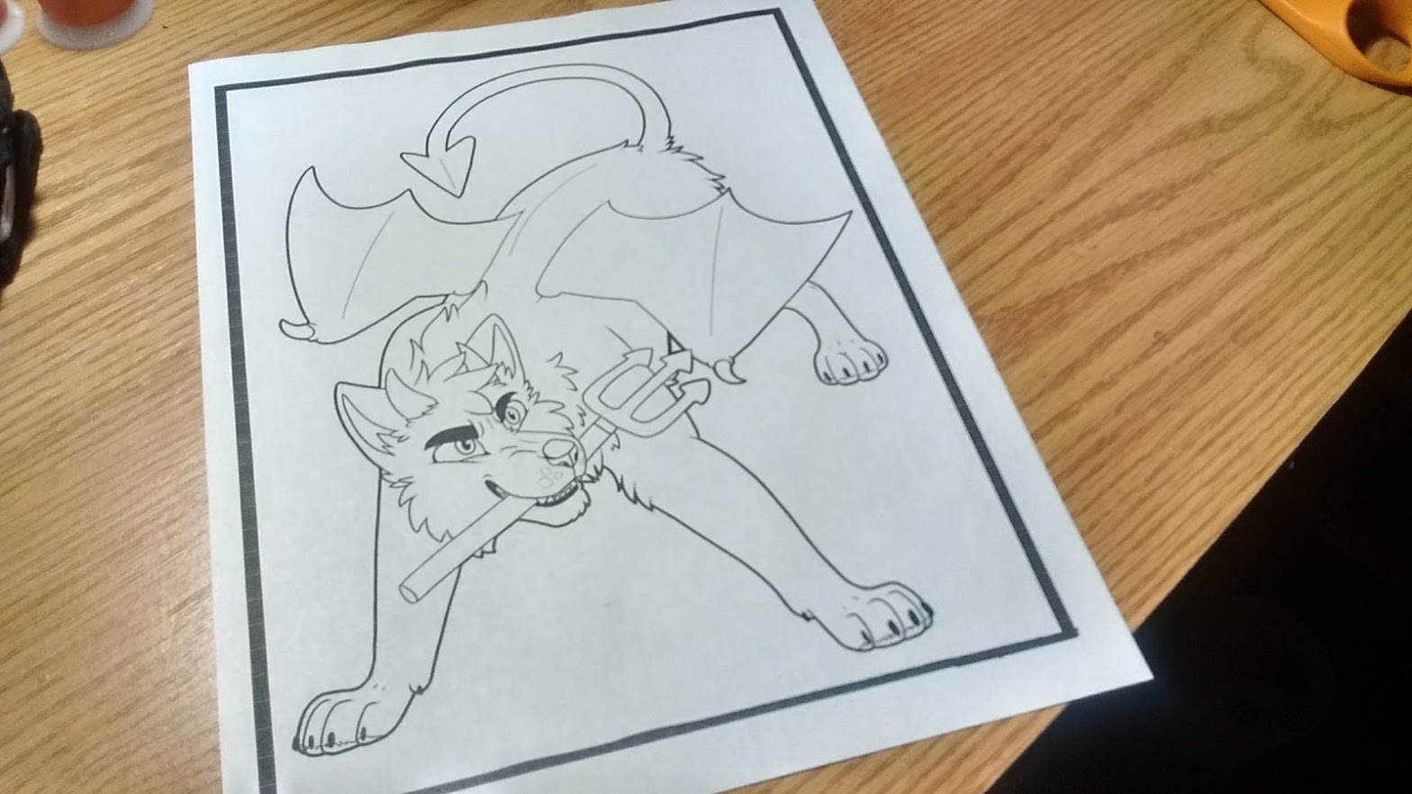 Coloring page - Devil dog on Storenvy