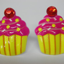 Cupcake Post Earrings