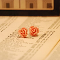 Pink Rosebud Earrings