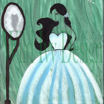 Lady of Winter 8x10 painting *ON SALE*