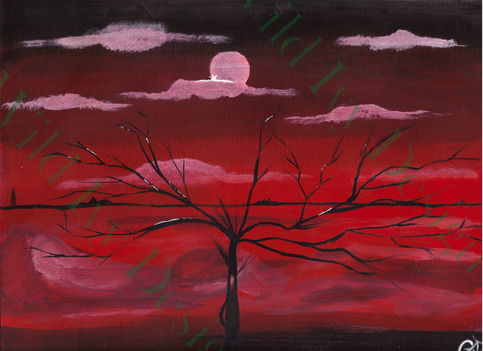 Dreaming Red 8x10 Painting