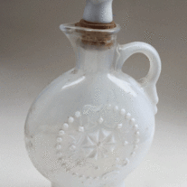 Opalescent Jim Beam Milk Glass Decanter