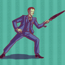 Mycroft Umbrella Print