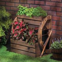  Wagon Wheel Double-Tier Planter