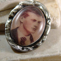 Lad Portrait Reproduction Tintype Focal Pendant