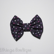 Purple Shades Polkadot Bow