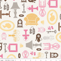 Fat Quarter-Riley's Blake's Daisy Cottage White Furniture/C2754