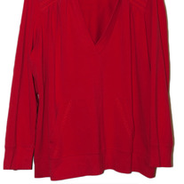 Lane Bryant Red Stretch Hoodie V-Neck Sz 22-24