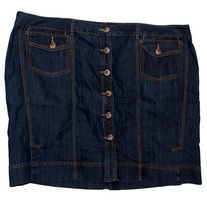 Lane Bryant Stretch Denim Button Skirt Sz 28 Fits 22-24 at Waist-Hips