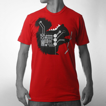 Men's Skateboarder Squirrel - Red