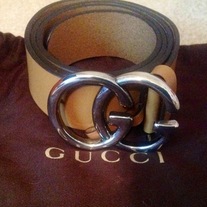 Gucci Womens Interlocking Belt Size 95 (Tan)