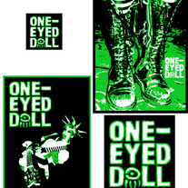 Green Sticker Set with 4 Stickers + Bonus Card! (Limited Numbered Edition of 100)
