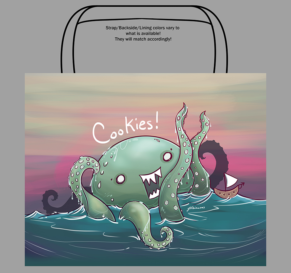 Cookie Kraken Tote · NoFlutter Art+Design · Online Store Powered by