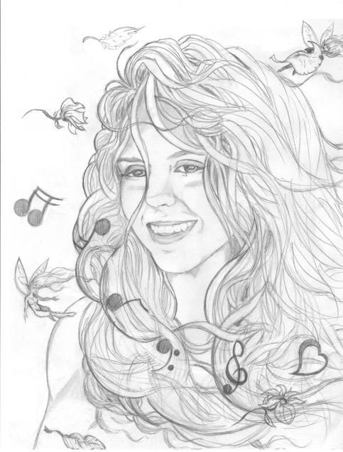 *Sample Image* 8x10 Custom Portrait, Black & White graphite drawing