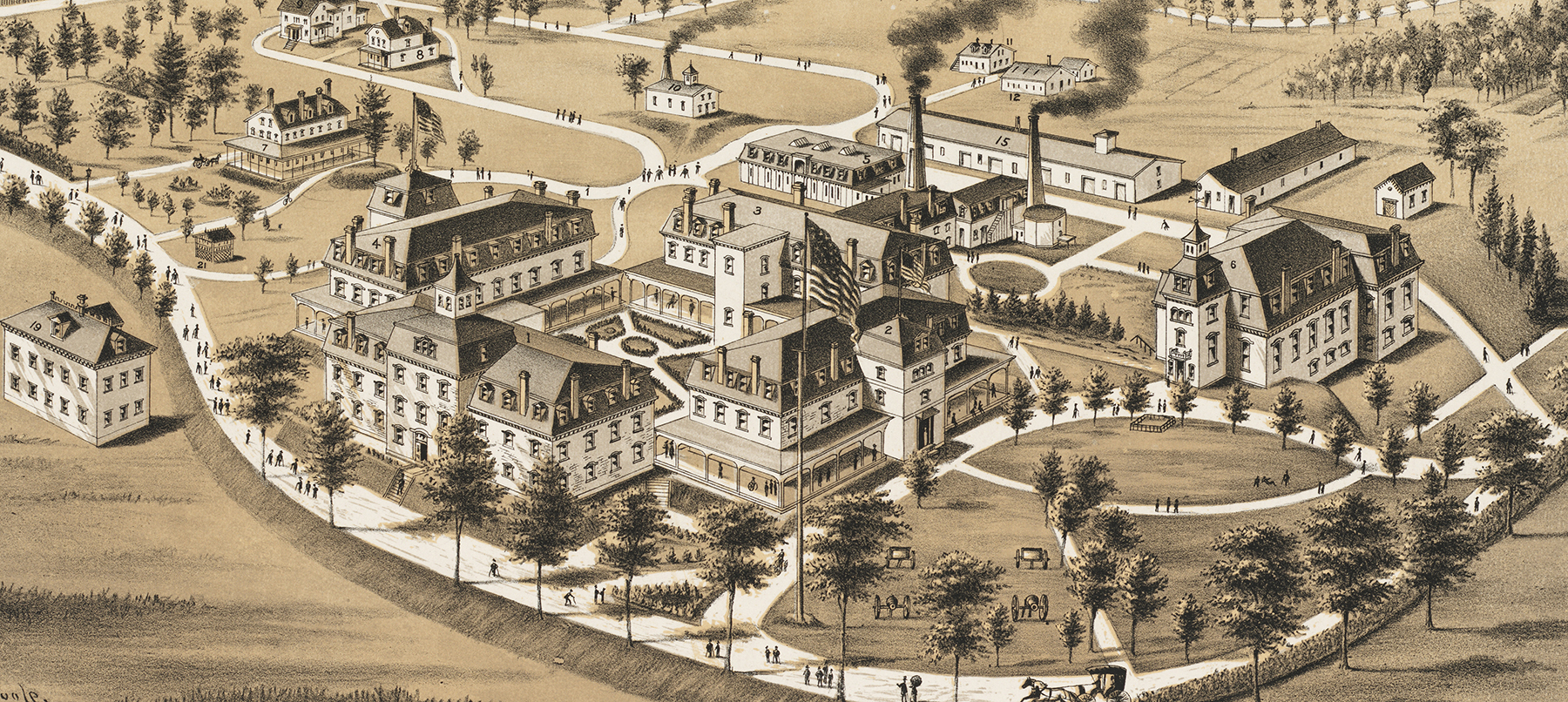 National Home for Disabled Volunteer Soldiers, Togus, Maine in 1885