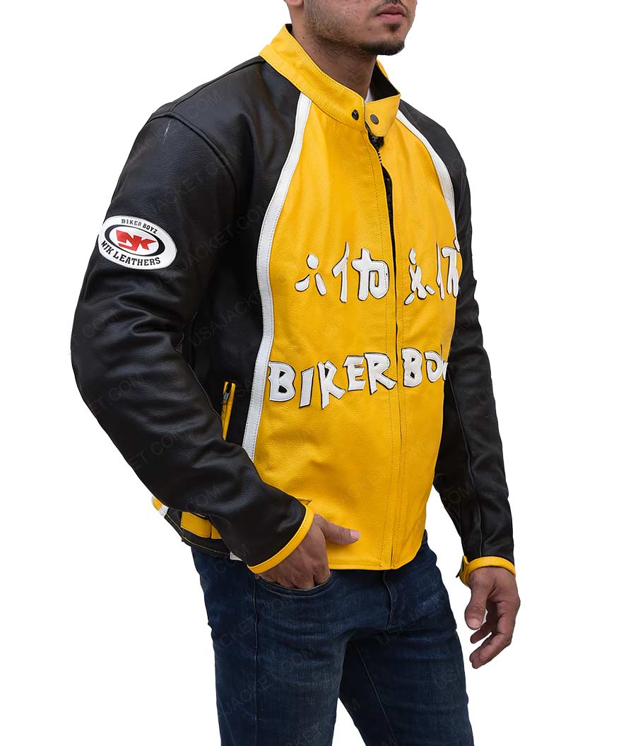 Biker Boyz Yellow Motorcycle Leather Jacket · leatherworld2014 · Online